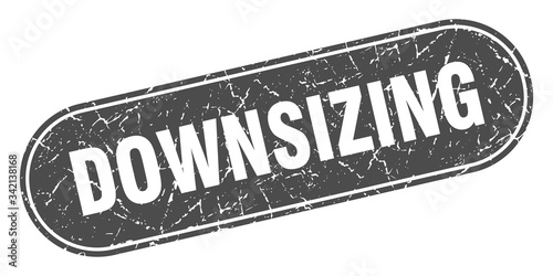 downsizing sign. downsizing grunge black stamp. Label