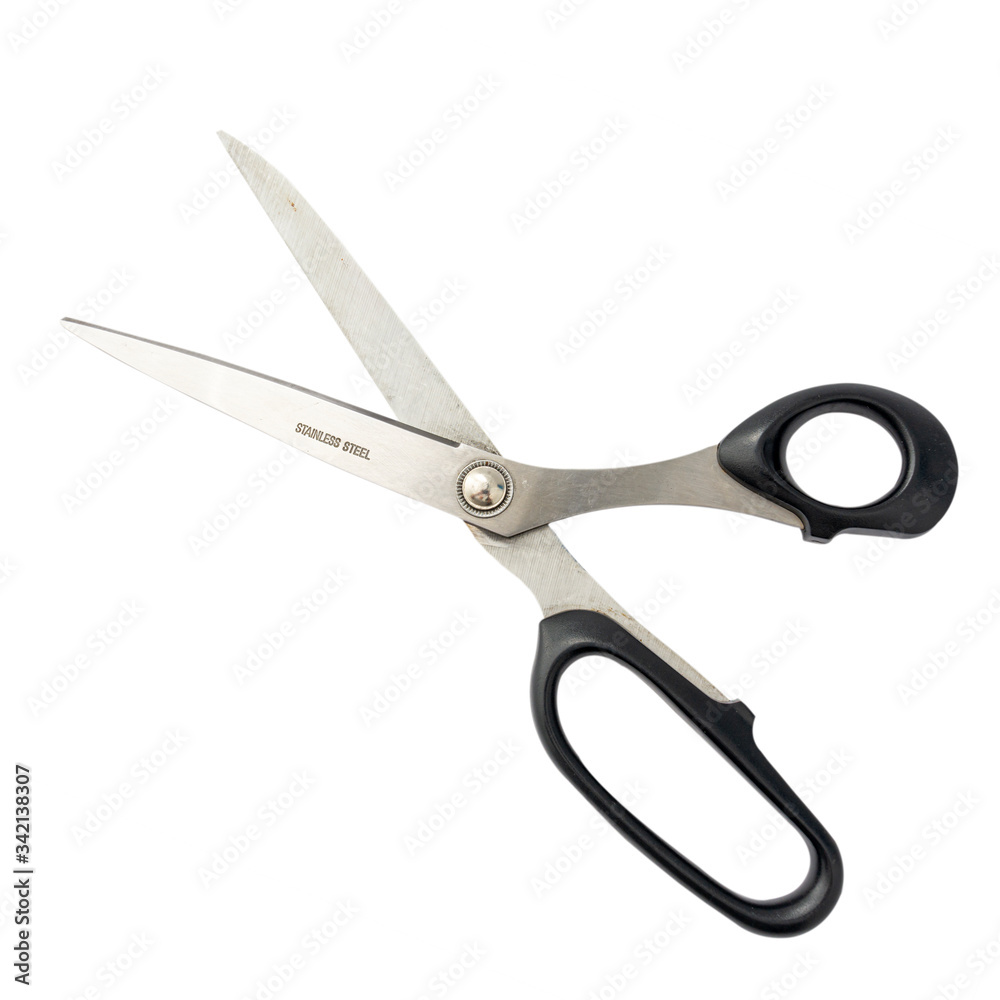 Open scissors isolated on white background. Object for the project and design. Open scissors isolated on white background. Object for the project and design.