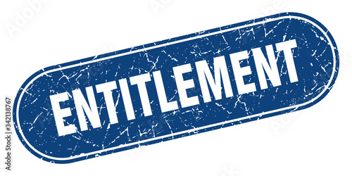entitlement sign. entitlement grunge blue stamp. Label