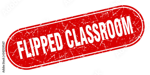 flipped classroom sign. flipped classroom grunge red stamp. Label