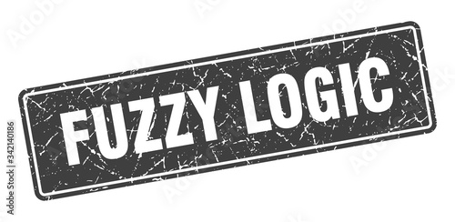 fuzzy logic stamp. fuzzy logic vintage black label. Sign