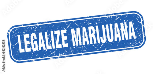 legalize marijuana stamp. legalize marijuana square grungy blue sign