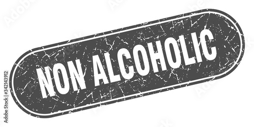 non alcoholic sign. non alcoholic grunge black stamp. Label