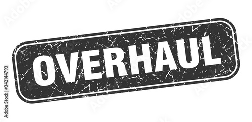 overhaul stamp. overhaul square grungy black sign