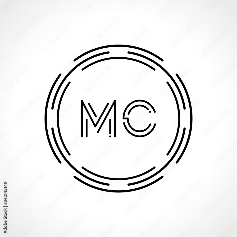 Initial MC letter Logo Design vector Template. Abstract Letter MC logo Design Initial MC letter Logo Design vector Template. Abstract Letter MC logo Design