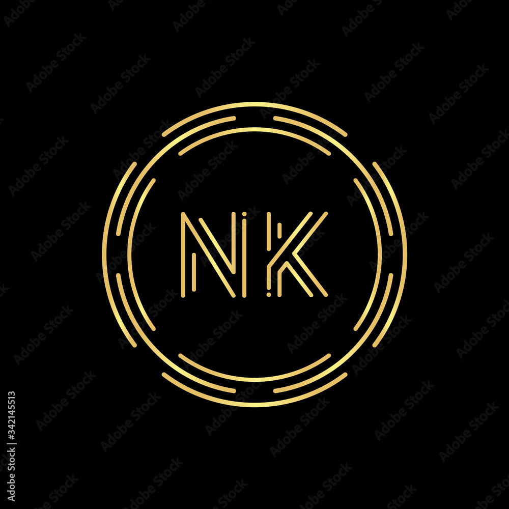 Initial Letter NK Logo Design Vector Template. Digital Abstract NK Letter Logo Design