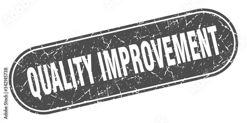quality improvement sign. quality improvement grunge black stamp. Label