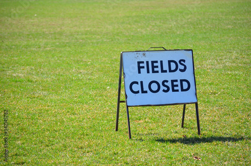 Metal sign indicating 