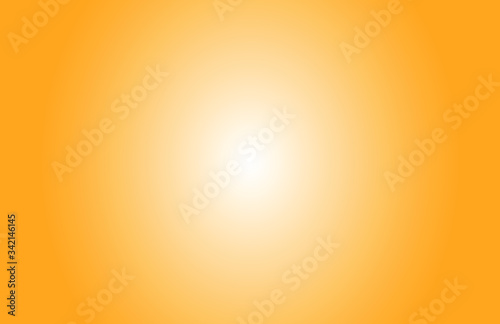 Orange colorful layout. Vector background with radial gradient effect. White ray light in center. Design teemplate backdrop with copy space