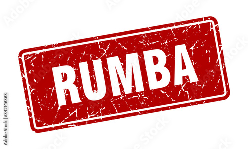 rumba stamp. rumba vintage red label. Sign