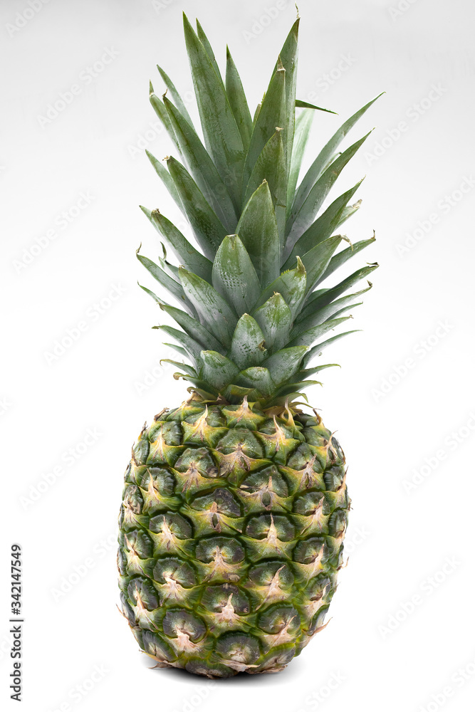 Ripe pineapple on the white background
Ripe pineapple on the white background