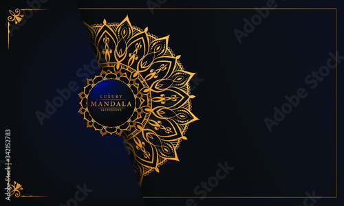 
Luxury Mandala Islamic Background with
Arabesque Pattern, Ornamental Background . Wedding card, Cover. 