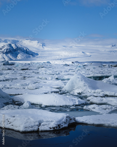 Ice blocks from at Jökulsárlón glacier lagoon, Vatnajökull National Park, Iceland