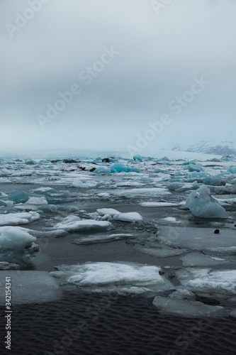 Ice blocks from at Jökulsárlón glacier lagoon, Vatnajökull National Park, Iceland