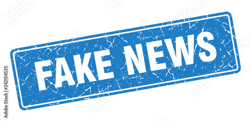 fake news stamp. fake news vintage blue label. Sign