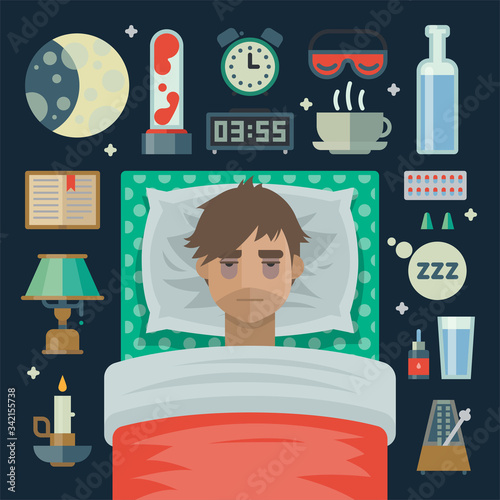 man with sleep insomnia problem