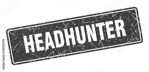 headhunter stamp. headhunter vintage black label. Sign