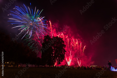 Fireworks at the San Ferm  n festivities