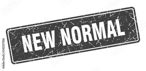 new normal stamp. new normal vintage black label. Sign