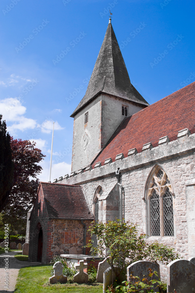 Bosham Church, West Sussex, England, steeped in history and at the heart of the beautiful Sussex village of Bosham. King Canute's 8 year old daughter is buried here.
