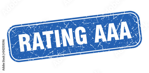 rating aaa stamp. rating aaa square grungy blue sign