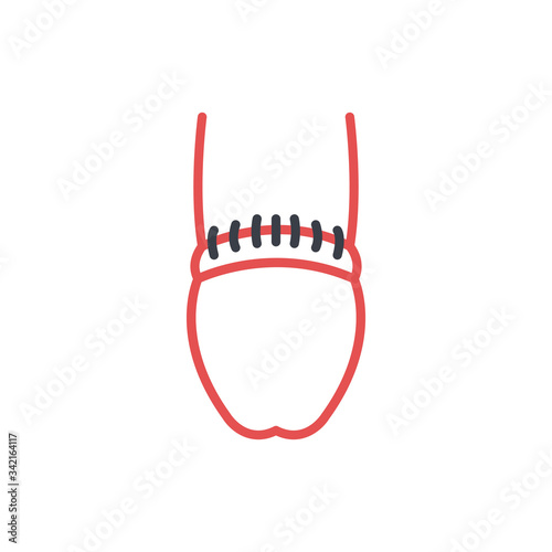 circumcision line icon, vector illustration photo