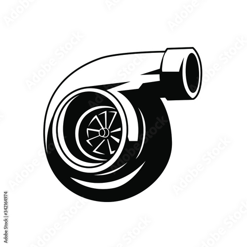 Car accelerator, booster, blow. Icon, logo. Flat lay, top view photo