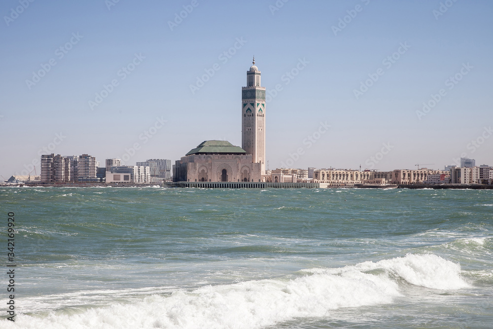 mosque to Casablanca on the ocean