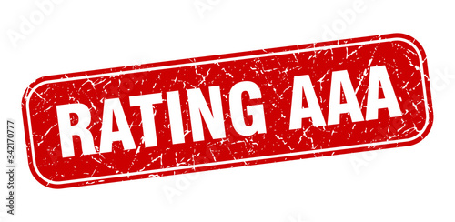 rating aaa stamp. rating aaa square grungy red sign