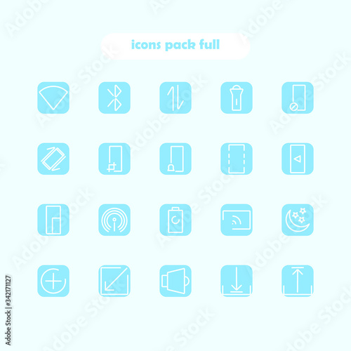 Design a collection of icons that can be used for websites and mobile apps