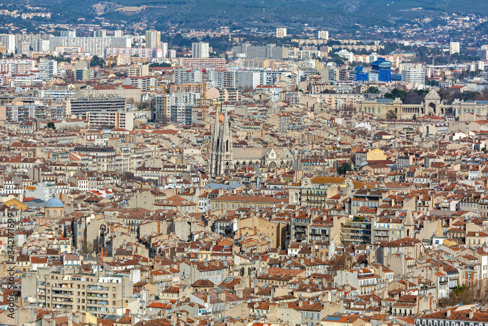 Aerial Marseille City France