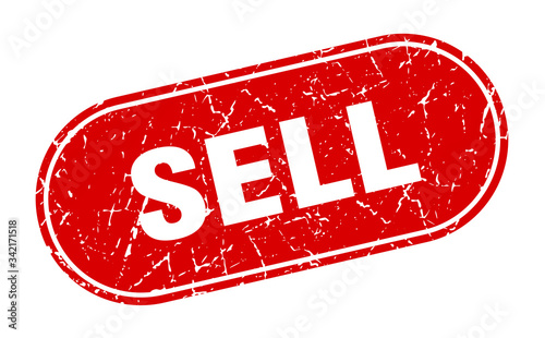sell sign. sell grunge red stamp. Label