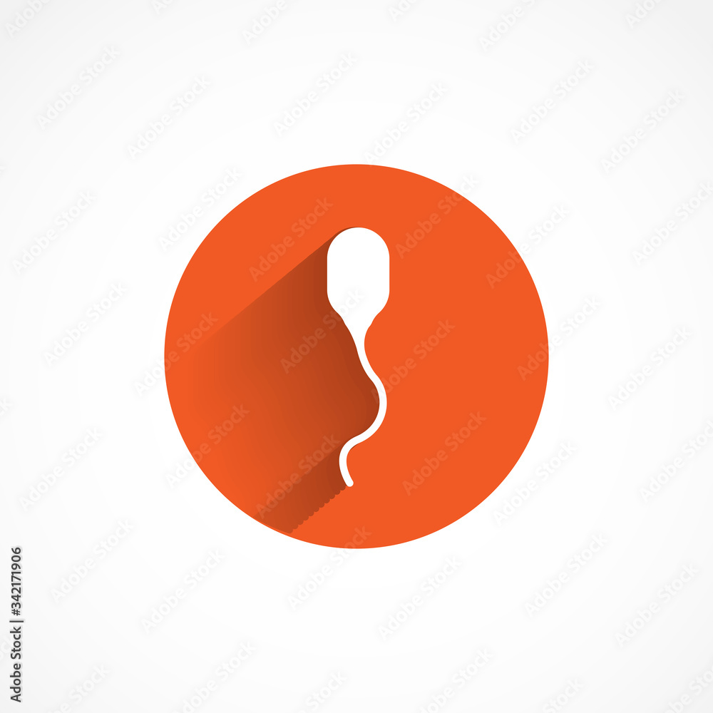 Sperm, Spermatozoa colorful flat icon with shadow Sperm, Spermatozoa colorful flat icon with shadow