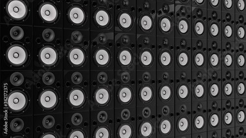 Black and White Speaker Wall Background 02