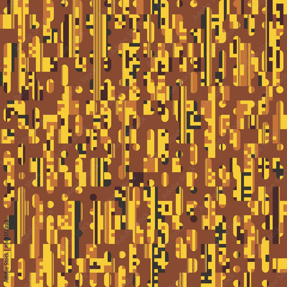 Pixel Abstract Mosaic Background Squares Design Elements Pattern Vector illustration