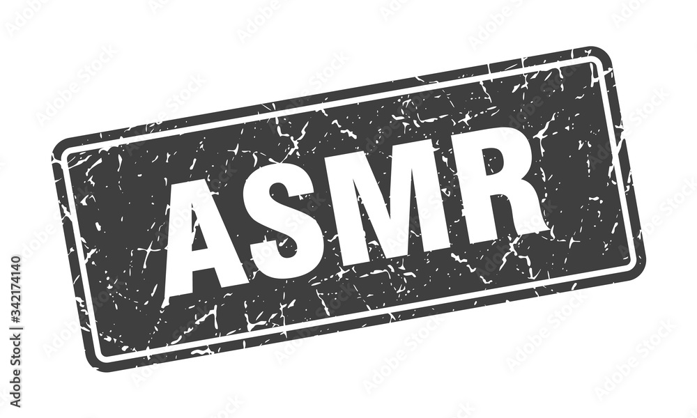asmr stamp. asmr vintage black label. Sign