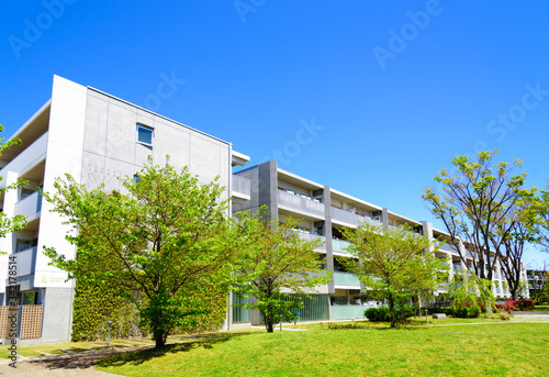 大規模な低層階マンション