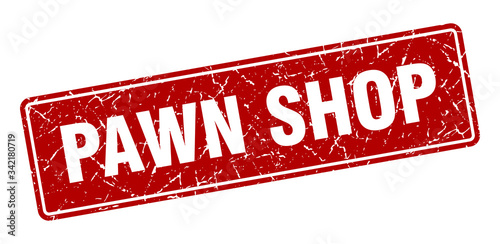 pawn shop stamp. pawn shop vintage red label. Sign