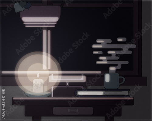 Cozy nighttime interior