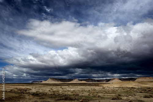 Dramatic clouds over the desert