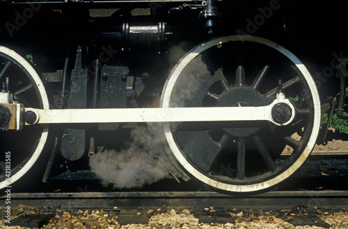 A standard gauge steam engine in Eureka Springs, Arkansas photo