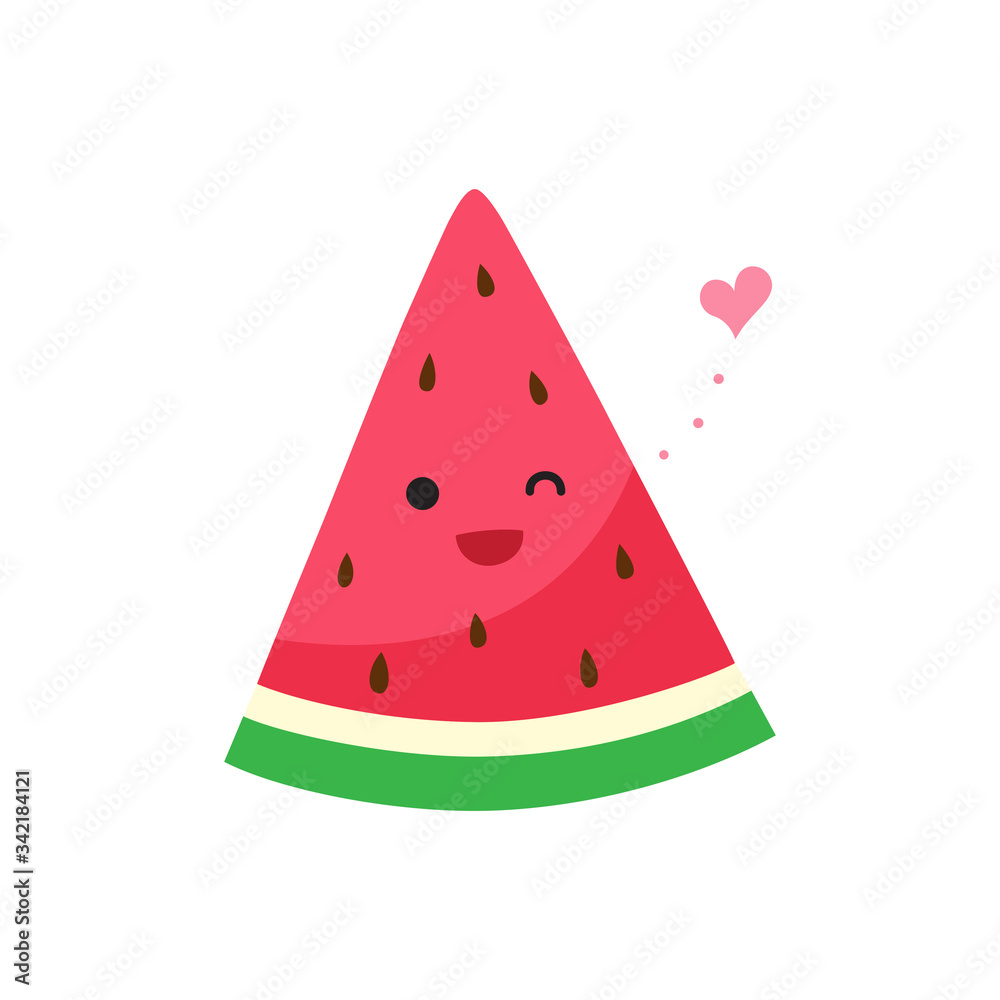 custom made wallpaper toronto digitalCute watermelon character isolated on white background