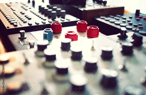 Synthesizer and hardware effects professional modern audio tools at producer studio