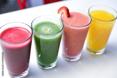 fresh fruit smoothies and juices