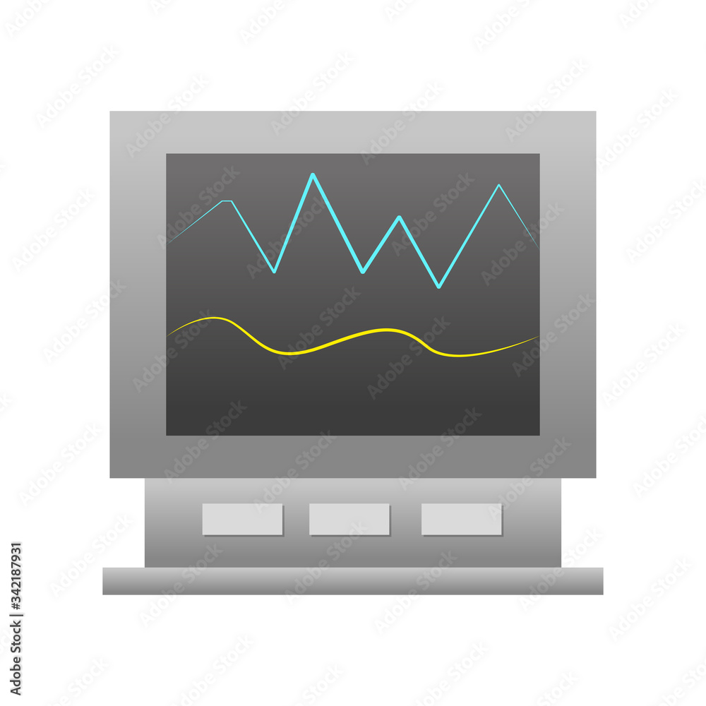 Isolated electrocardiogram icon Isolated electrocardiogram icon