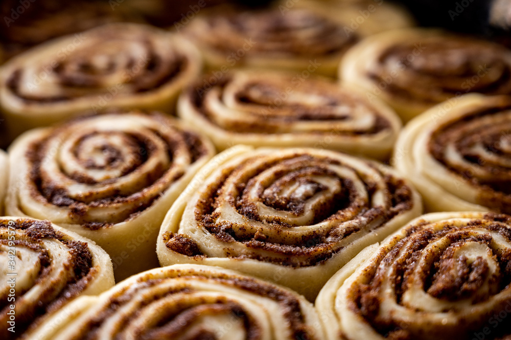 Fototapeta premium Looking Across Cinnamon Rolls Rising