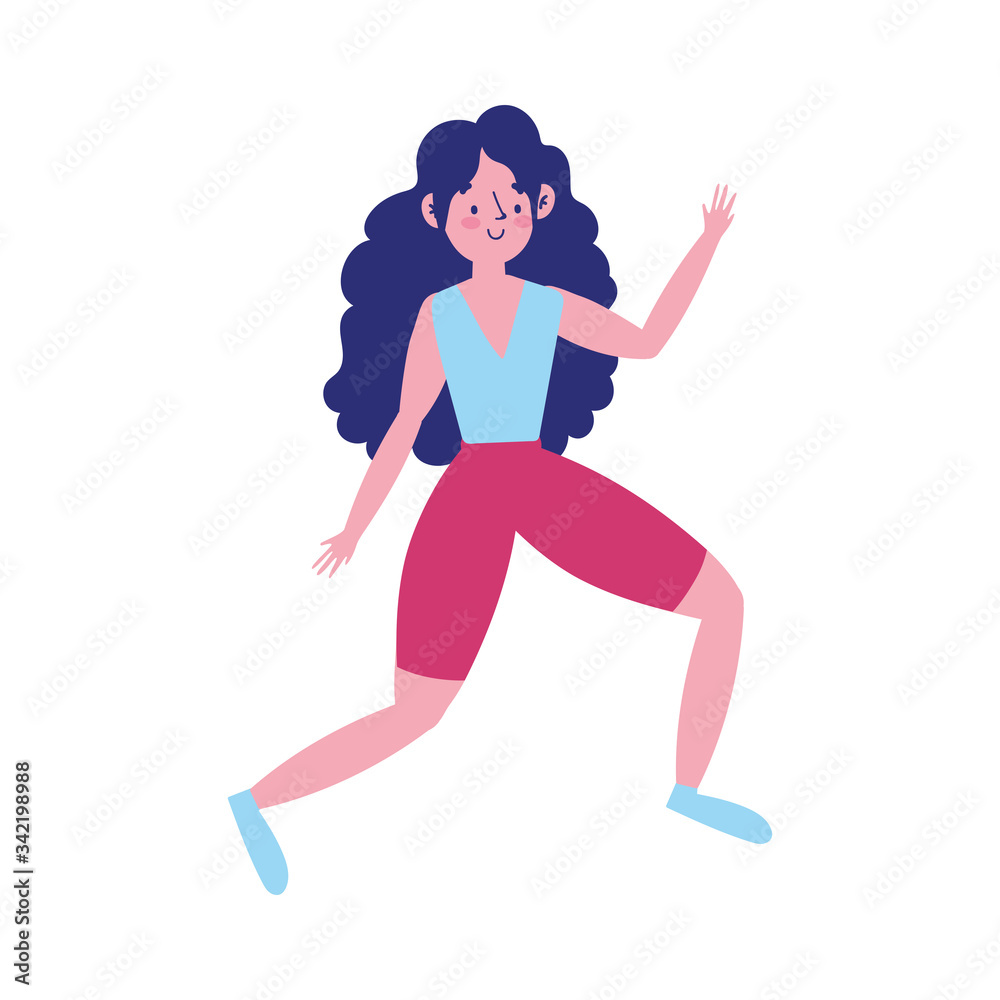 young woman in yoga pose practicing isolated icon white background young woman in yoga pose practicing isolated icon white background
