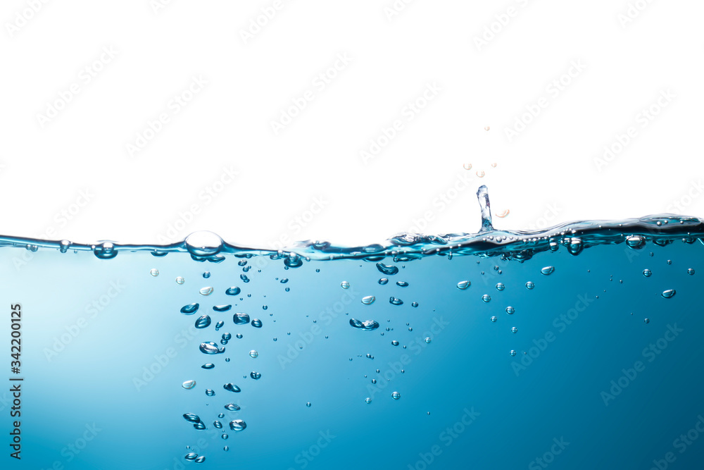 Beautiful water waves Splashed water wave in clean blue water Beautiful water waves Splashed water wave in clean blue water
