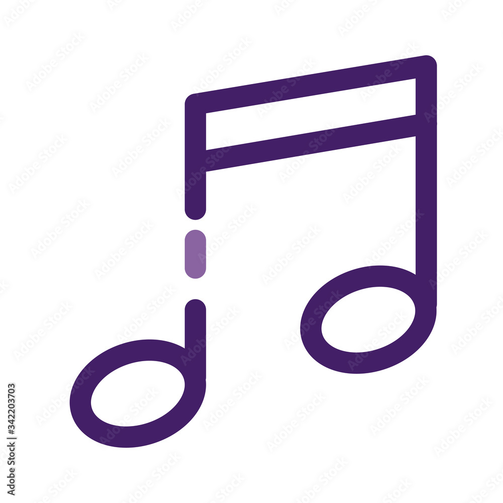 music note sound line style icon music note sound line style icon