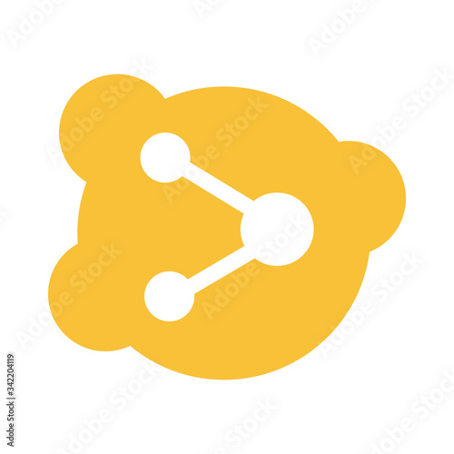 share symbol social media block style icon